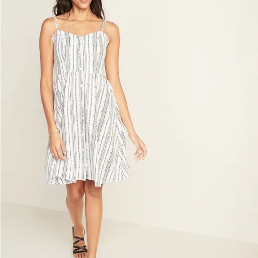 Striped Spaghetti Strap Dress
